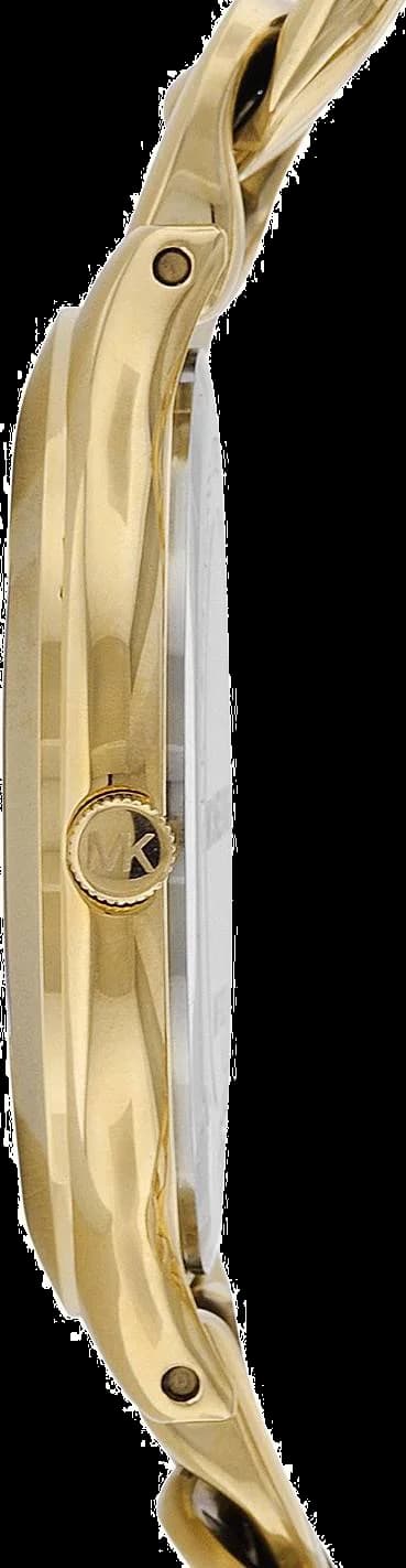 Montre Michael Kors Runway MK3222 Bracelet chaine acier doré or vue 3