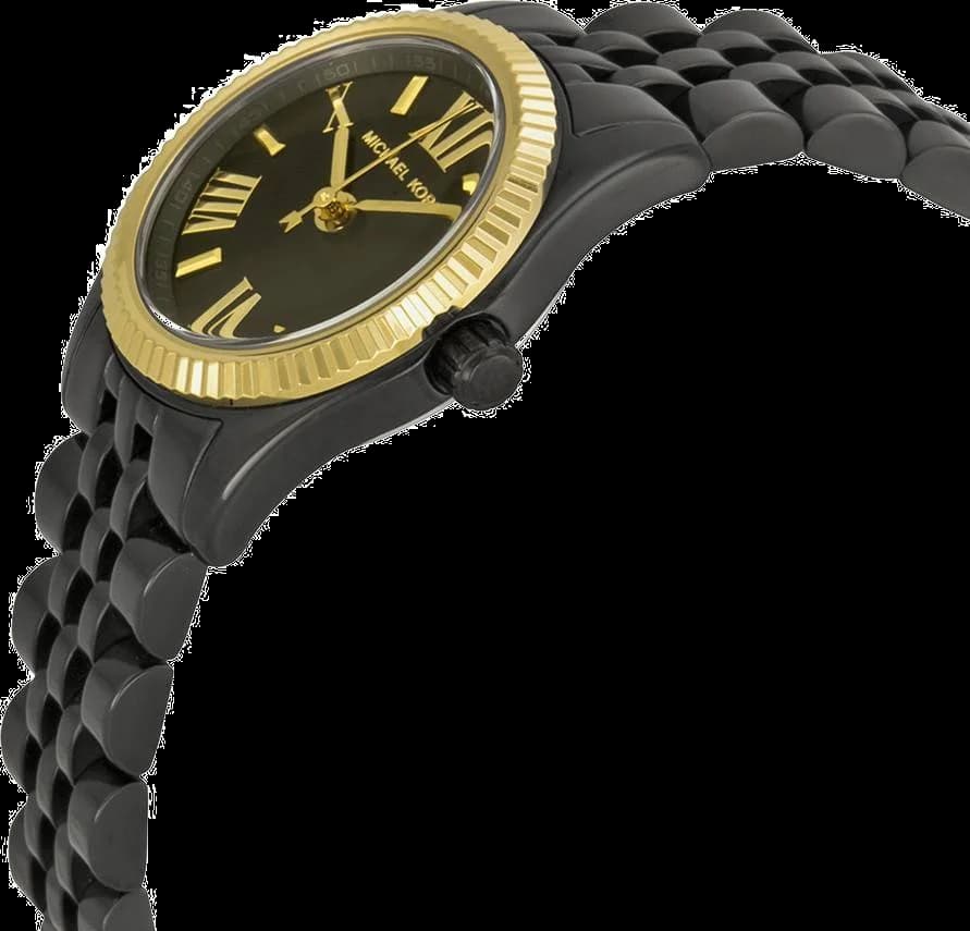Montre Michael Kors MK3299 Lexington en Acier Noir à Lunette Cannelée vue 4