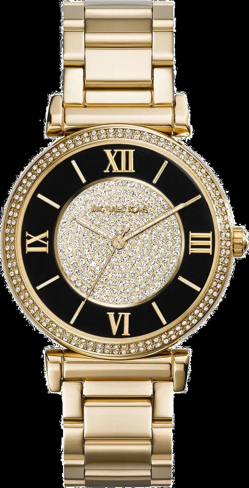 Montre Femme Michael Kors MK3338 Or et Noir avec Strass