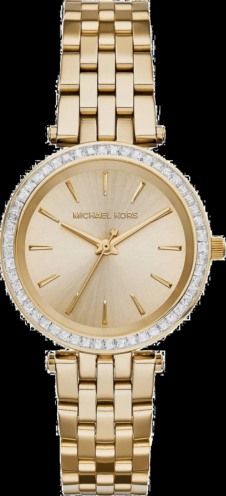 Montre Michael Kors MK3365 en acier doré avec lunette sertie de cristaux