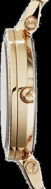 Montre Michael Kors MK3365 en acier doré avec lunette sertie de cristaux vue 3