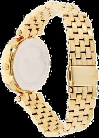 Montre Michael Kors MK3365 en acier doré avec lunette sertie de cristaux vue 4