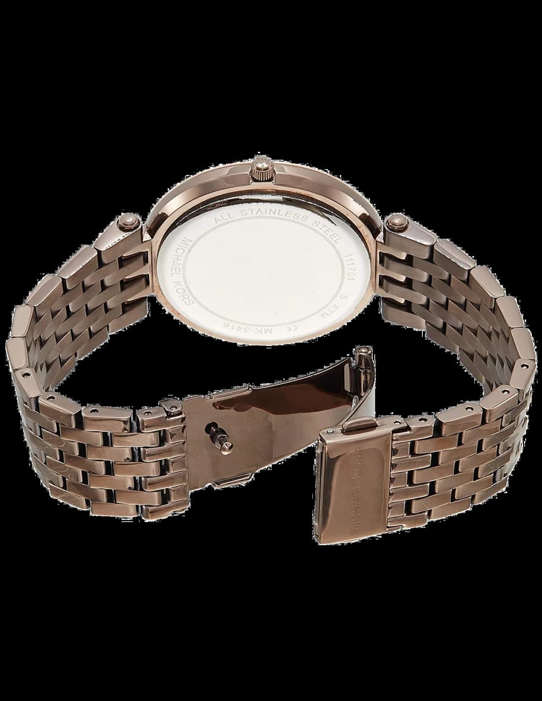 Montre Michael Kors MK3416 en Acier Marron avec Lunette Sertie de Cristaux vue 2