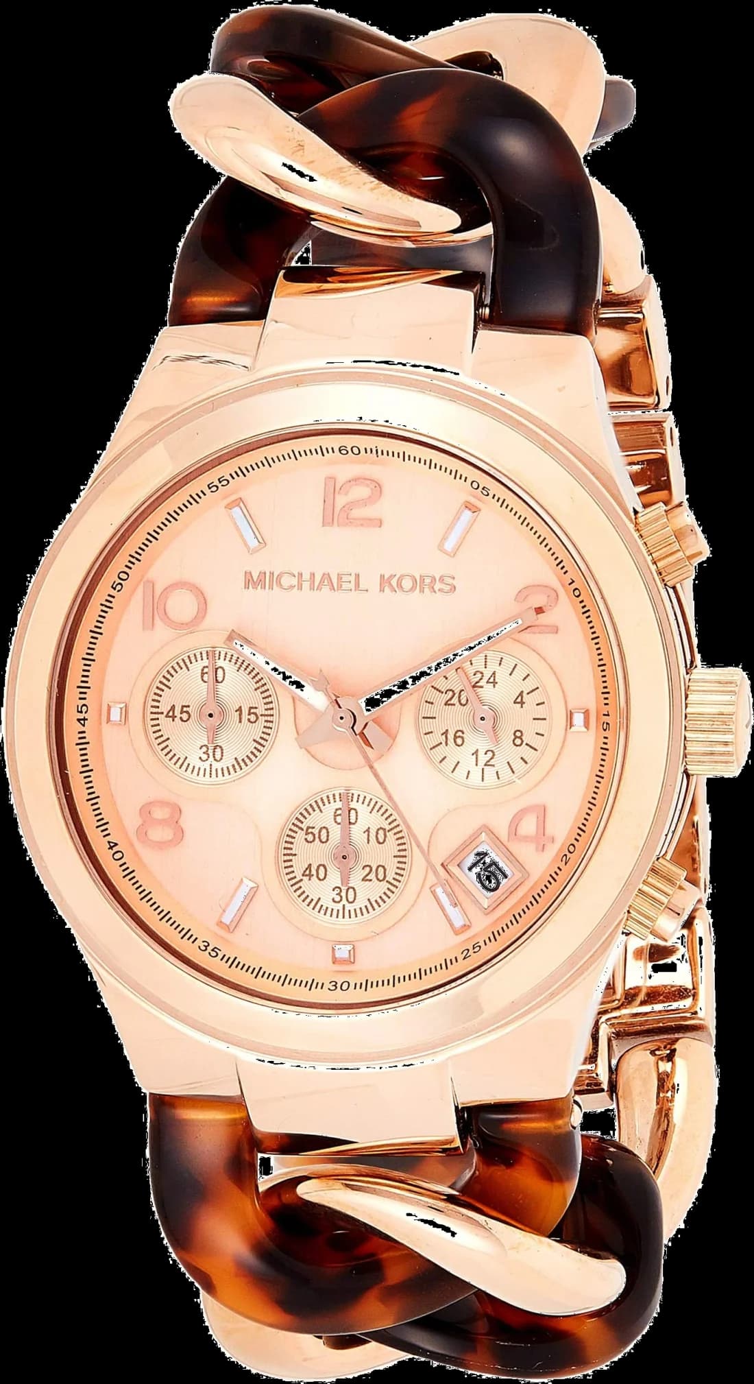 Montre Michael Kors Runway MK4269 bracelet grosse maille acétate et acier
