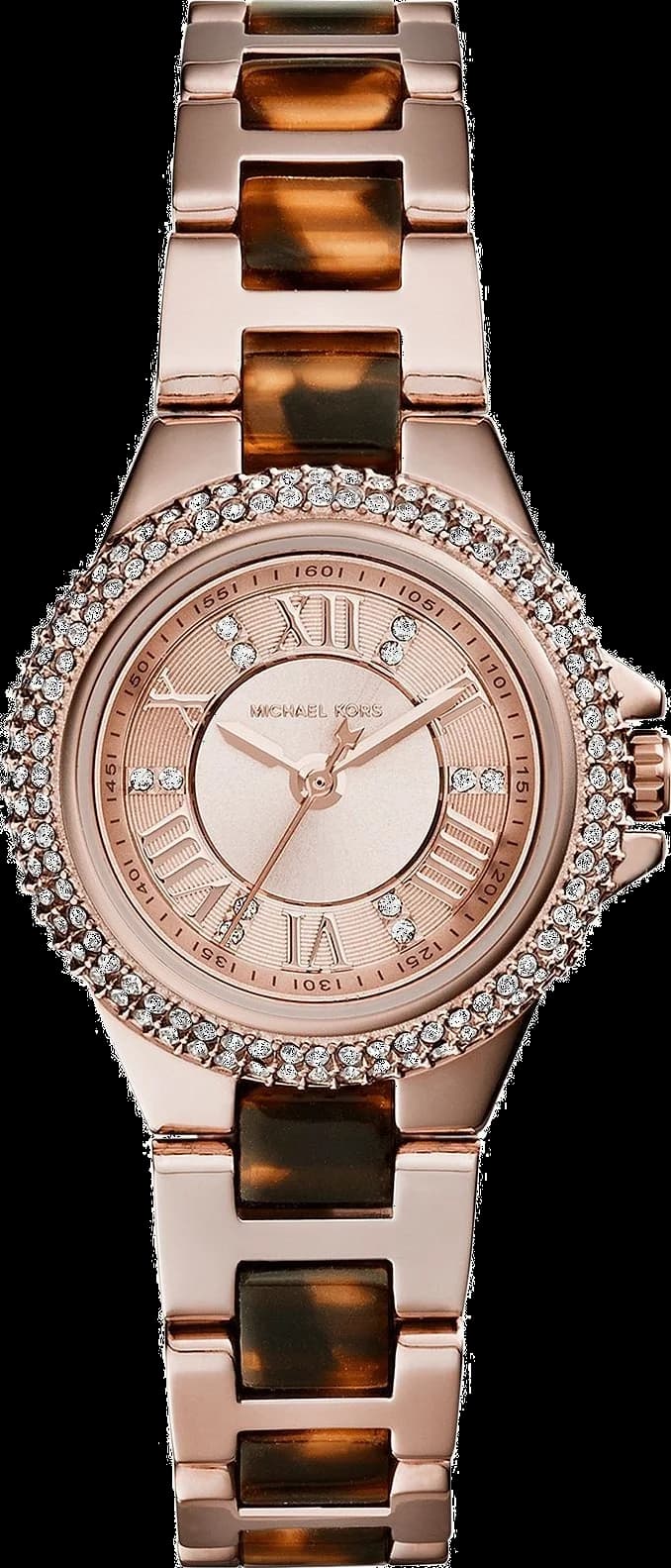 Montre Femme Michael Kors MK4289 en acier bicolore marron et or rose