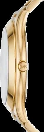 Montre Michael Kors Slim Runway MK4561 cadran léopard bracelet en acier inoxydable doré vue 3