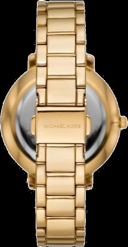 Montre femme Michael Kors Pyper MK4593 cadran noir et bracelet en acier inoxydable doré vue 2