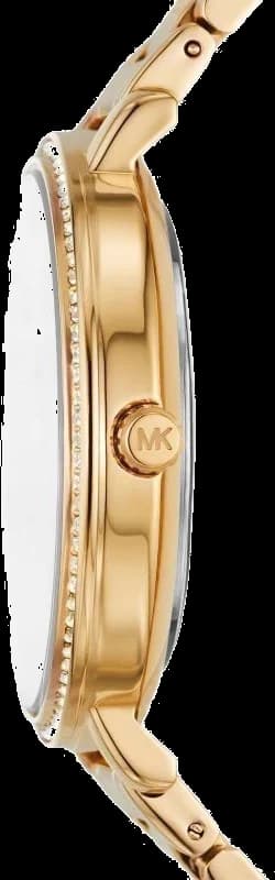 Montre femme Michael Kors Pyper MK4593 cadran noir et bracelet en acier inoxydable doré vue 3
