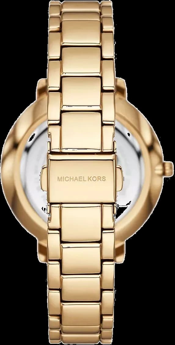 Montre femme Michael Kors Pyper MK4666 cadran blanc bracelet en acier inoxydable doré vue 2