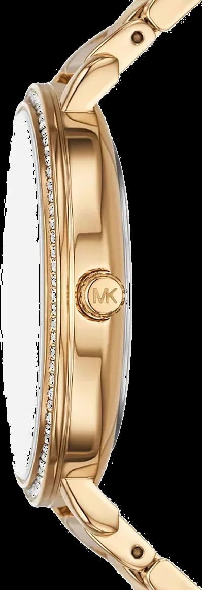Montre femme Michael Kors Pyper MK4666 cadran blanc bracelet en acier inoxydable doré vue 3