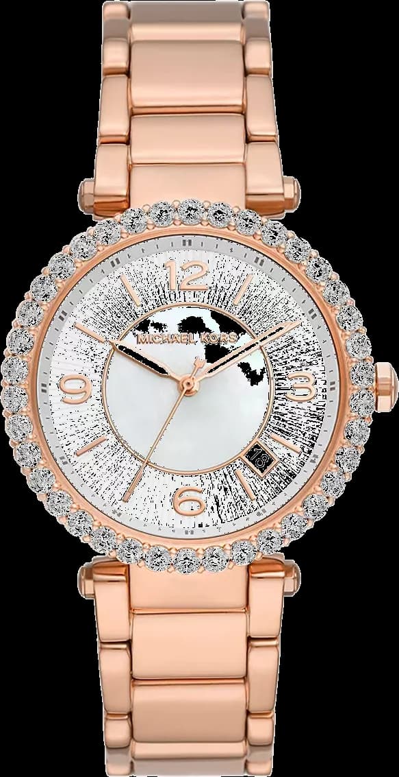 Montre Femme Michael Kors Parker MK4695 Cadran nacre bracelet acier inoxydable or rose