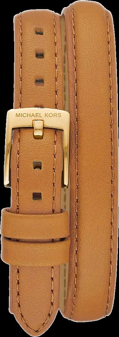 Montre Michael Kors Mini Empire MK4721 Cadran doré bracelet en cuir marron vue 2