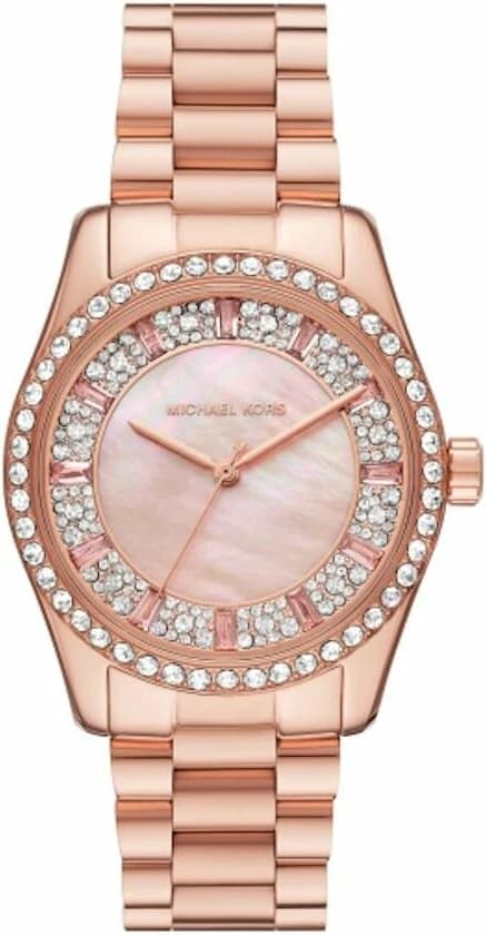 Montre Femme Michael Kors Parker MK4724 cadran vert et bracelet cuir vue 3