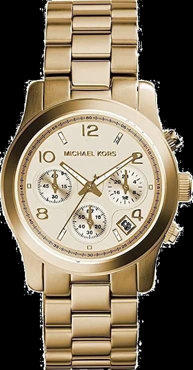 Montre Michael Kors Runway MK5055 en acier doré avec fonction chonomètre