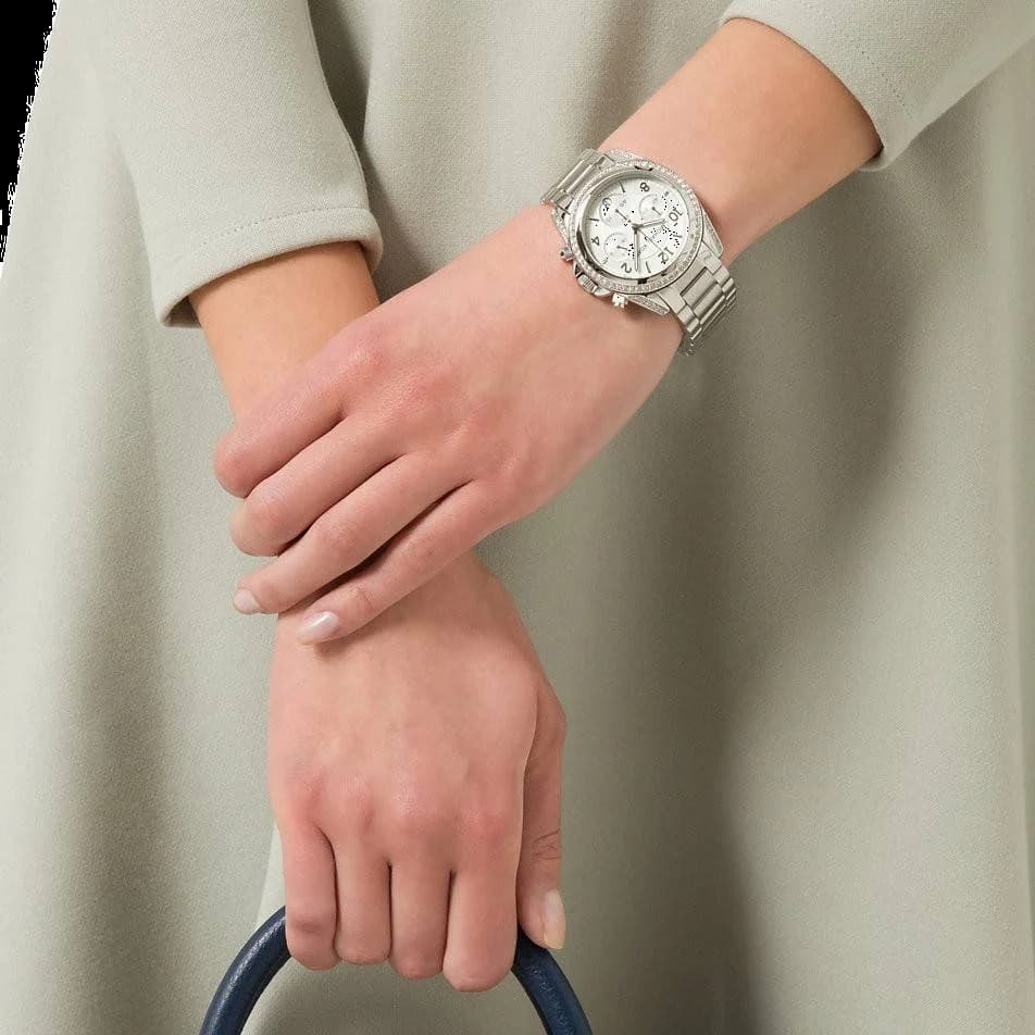 Montre Femme Michael Kors MK5165 en Acier Argenté et Cristaux vue 4