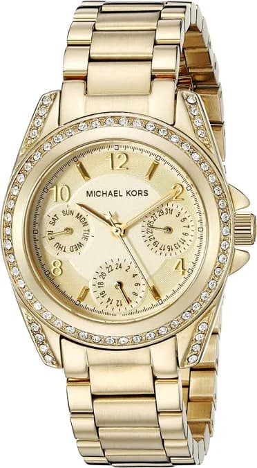 Montre Michael Kors MK5166 en Acier Doré avec Strass et Triple Compteur