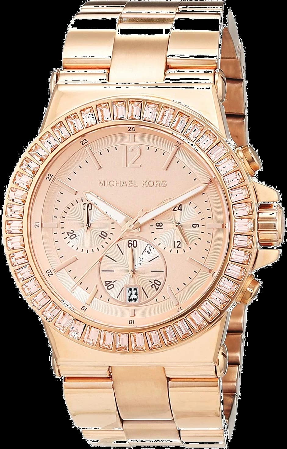 Montre Michael Kors Dylan MK5412 ornée de brillants en acier or rose