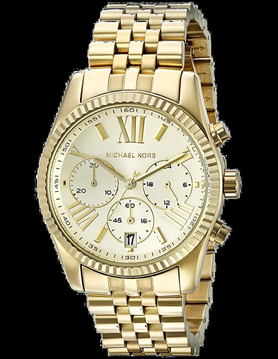 Montre Michael Kors MK5556 Chronographe en Acier Doré avec Lunette Cannelée