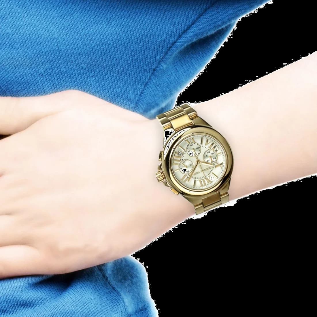 Montre Michael Kors MK5635 en acier inoxydable doré vue 4