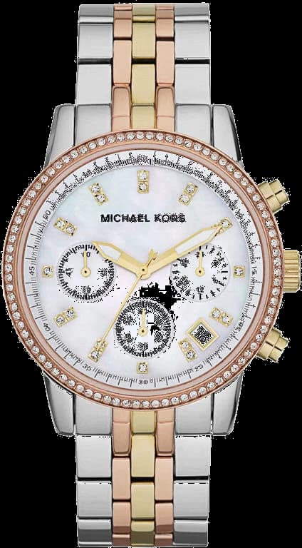 Montre Michael Kors MK5650 Ritz en acier bicolore et cadran serti de cristaux