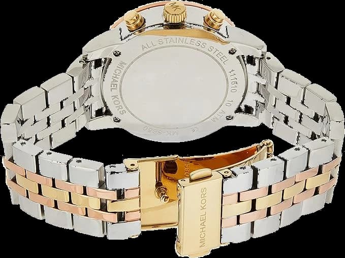 Montre Michael Kors MK5650 Ritz en acier bicolore et cadran serti de cristaux vue 3