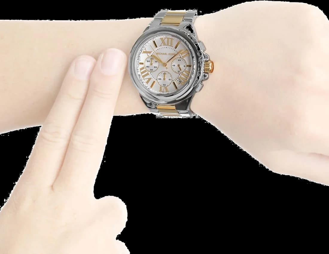 Montre Michael Kors MK5653 Camille en Acier Inoxydable Bi-ton Argenté et Doré vue 3