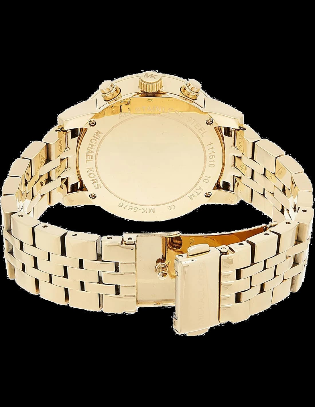 Montre Michael Kors MK5676 Ritz en Acier Doré avec Chronographe et Index Strass vue 3