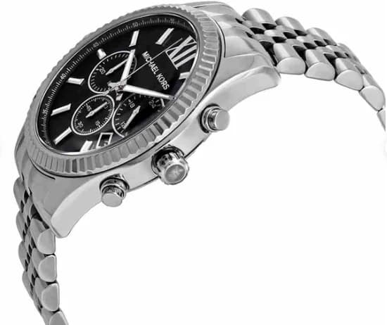 Montre Michael Kors MK5708 Chronographe en Acier Doré et Cadran Noir vue 2