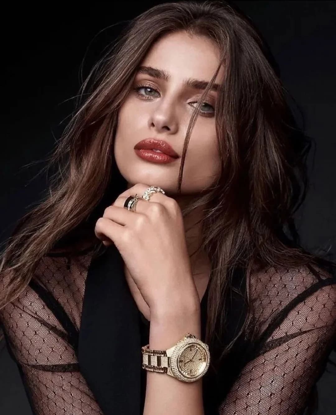 Montre Michael Kors MK5720 Acier Or Jaune et Cristaux Swarovski vue 4