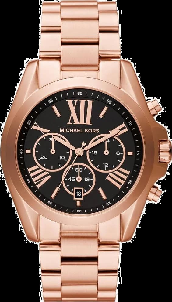 Montre Michael Kors MK5854 en Acier Or Rose avec Cadran Noir