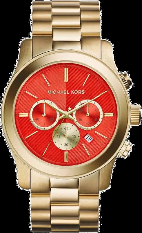 Montre Femme Michael Kors  Runway MK5930 Cadran orange finitions dorées