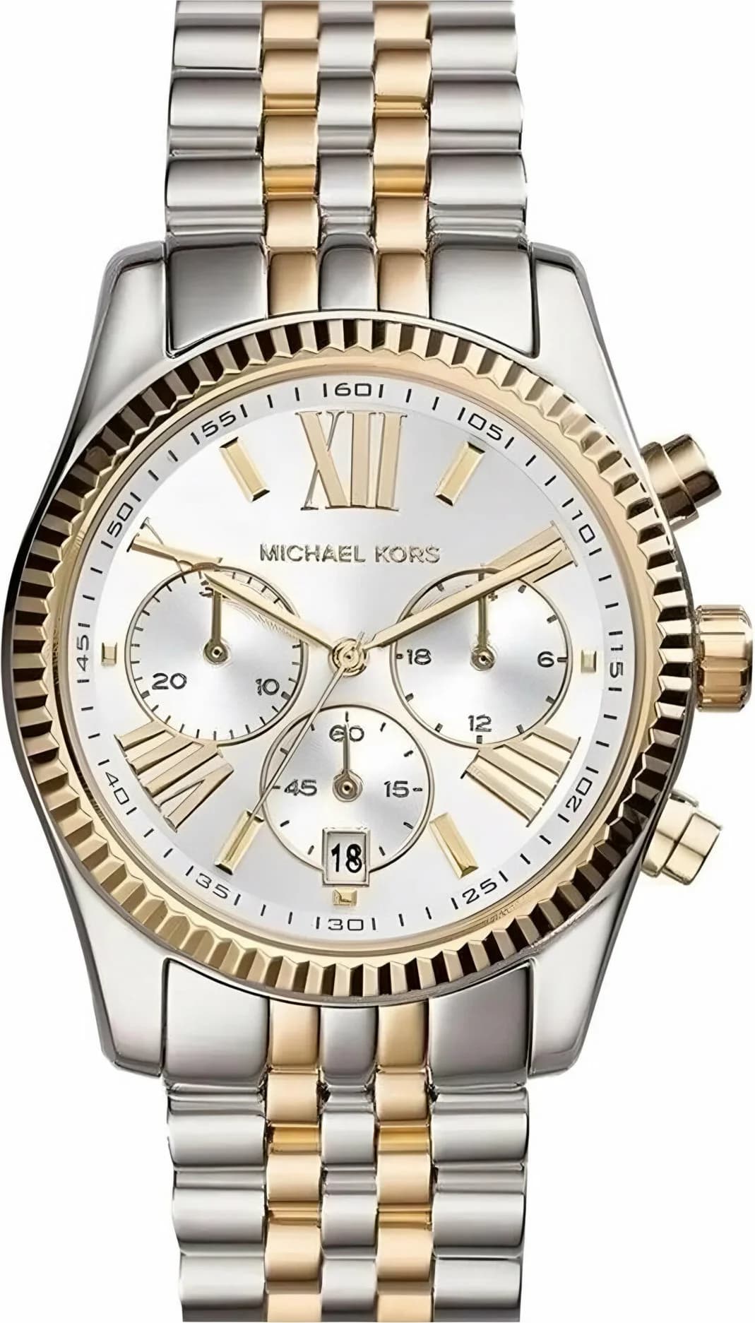 Michael Kors MK5955 Lexington Bicolore Chronographe Femme - face