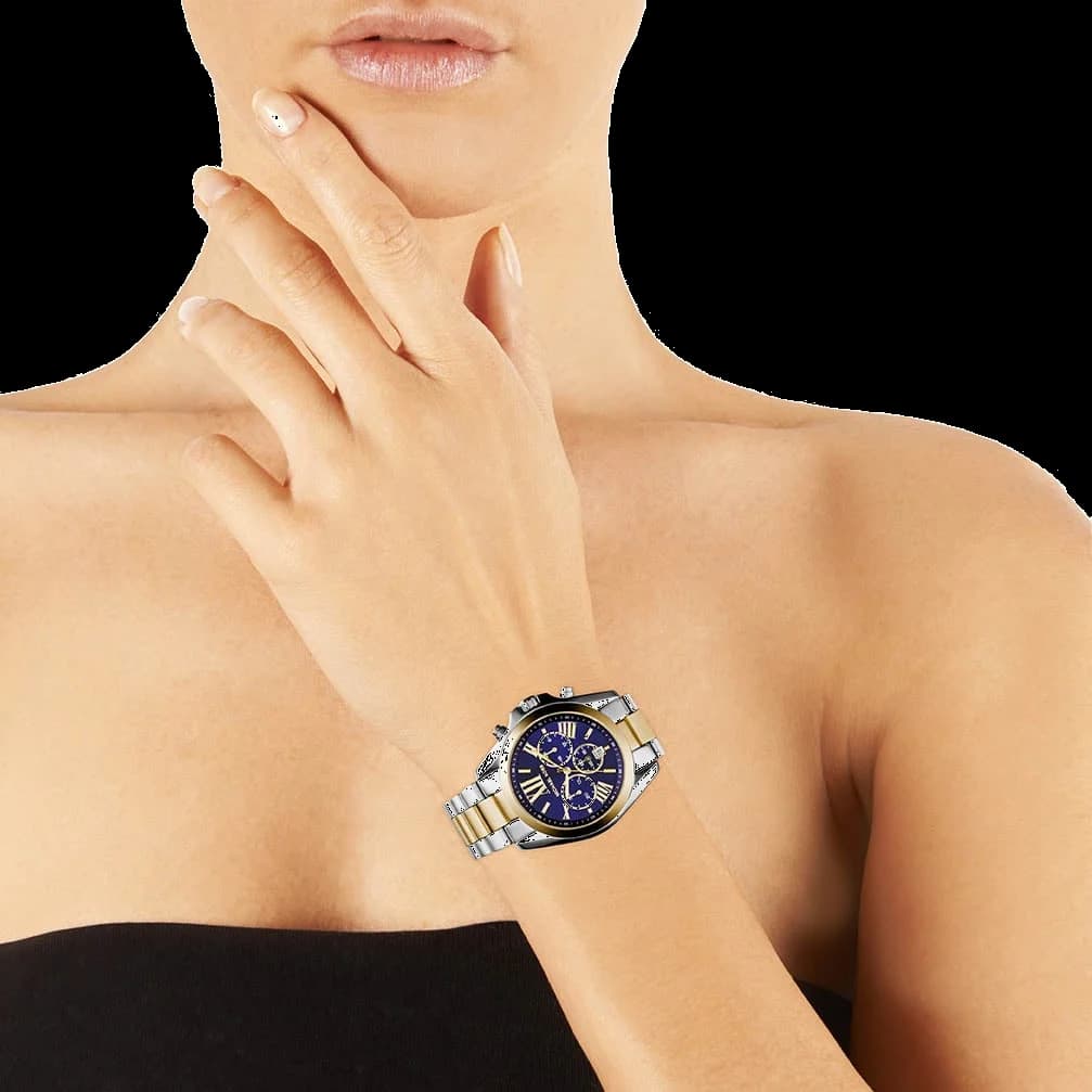 Montre Michael Kors MK5976 Bradshaw en Acier Bi-ton Argent et Or vue 5