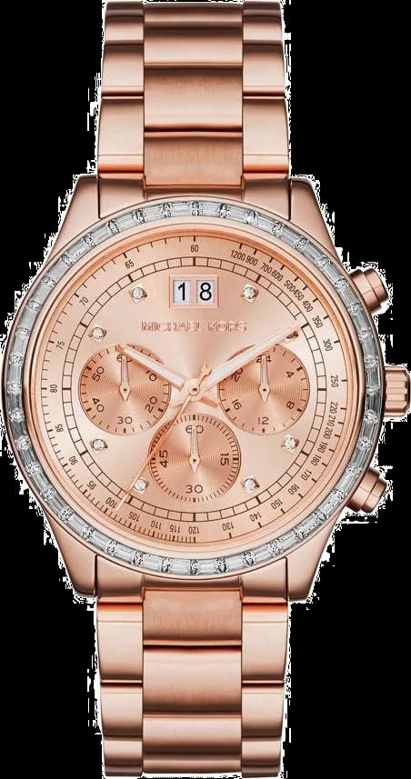 Montre Femme Michael Kors MK6204 Chronomètre Or Rose et Argent