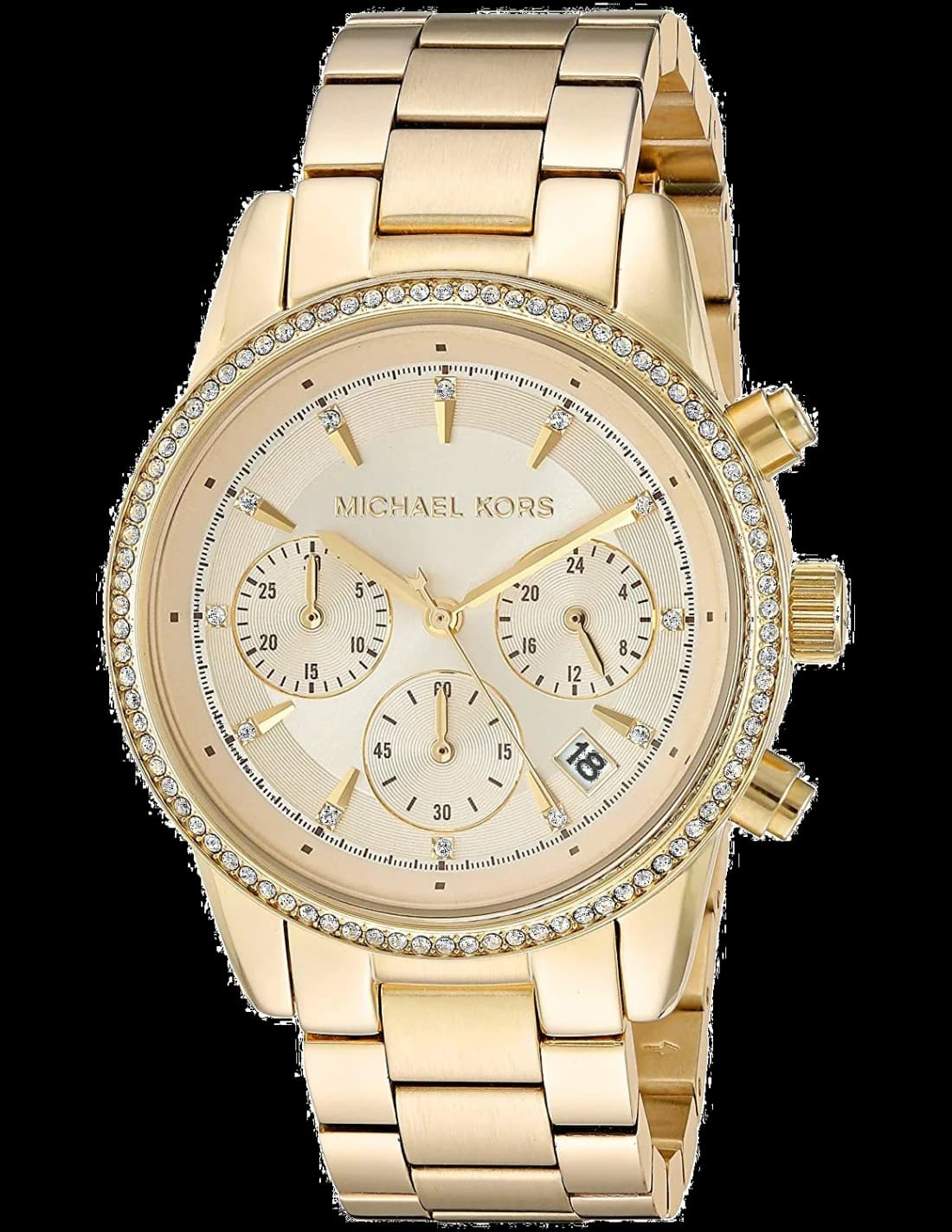 Montre Michael Kors MK6356 Ritz en Acier Doré et Cristaux