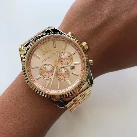 Montre Michael Kors MK6473 Lexington Chronographe en Acier Doré Rose vue 5