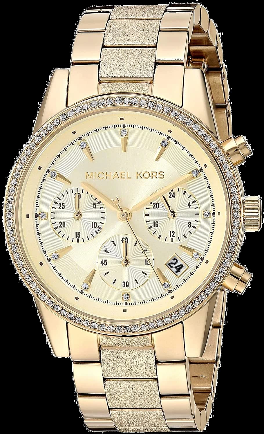 Montre Michael Kors MK6597 Ritz Chronographe Dorée Cadran Champagne