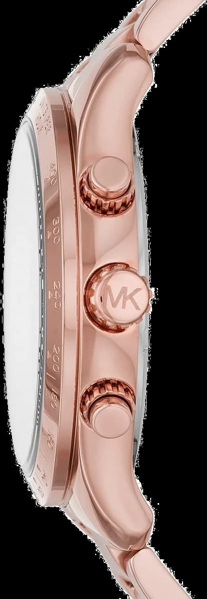 Montre Michael Kors Layton MK6796 Chronomètre 3 sous cadrans en acier or rose vue 2