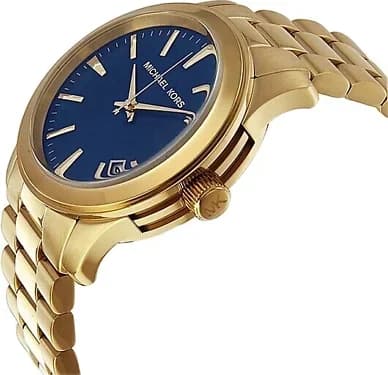 Montre Michael Kors MK7049 Runway en Acier Doré et Cadran Bleu vue 2