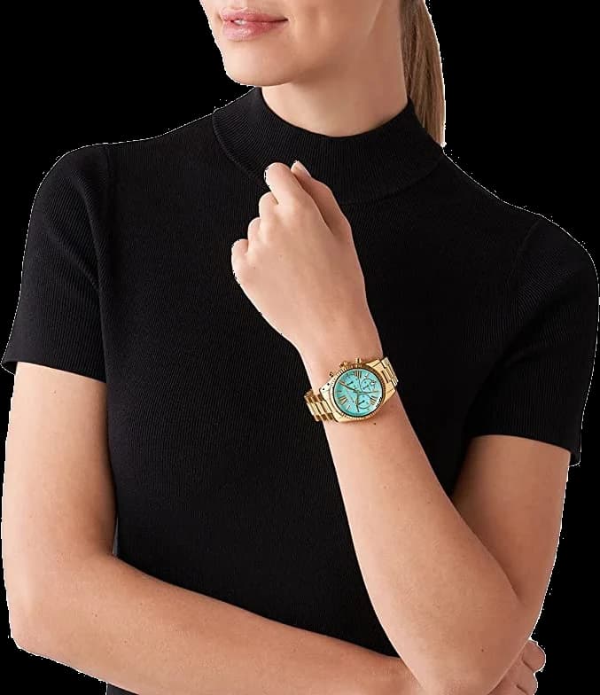 Montre Michael Kors MK7216 Lexington en Acier avec Cadran Turquoise vue 4