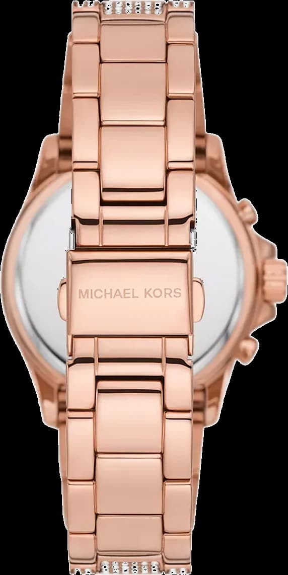 Montre Michael Kors Everest MK7235 chronographe doré rose bracelet acier inoxydable vue 2