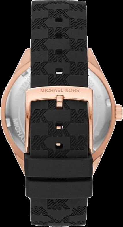 Montre Michael Kors Jessa MK7266 multifonction bracelet en silicone noir vue 2