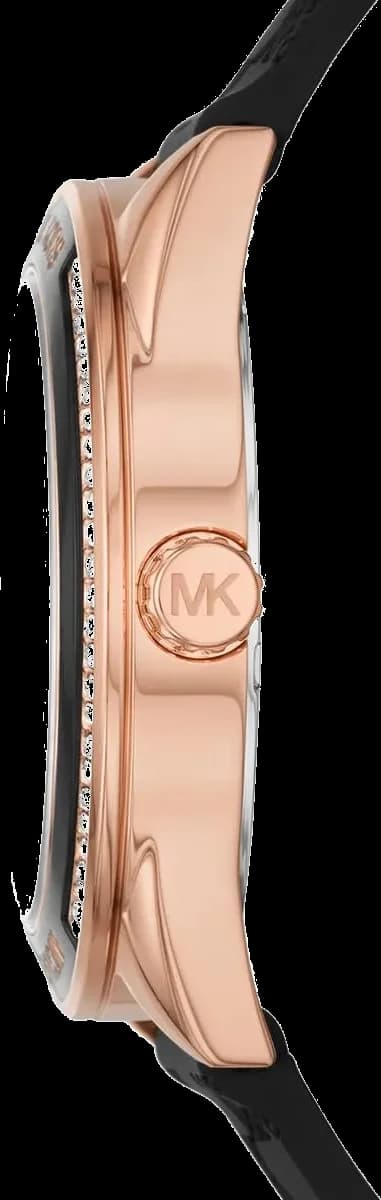 Montre Michael Kors Jessa MK7266 multifonction bracelet en silicone noir vue 3