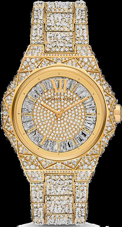 Montre Michael Kors Raquel MK7398 Cadran pavé Bracelet en acier inoxydable doré