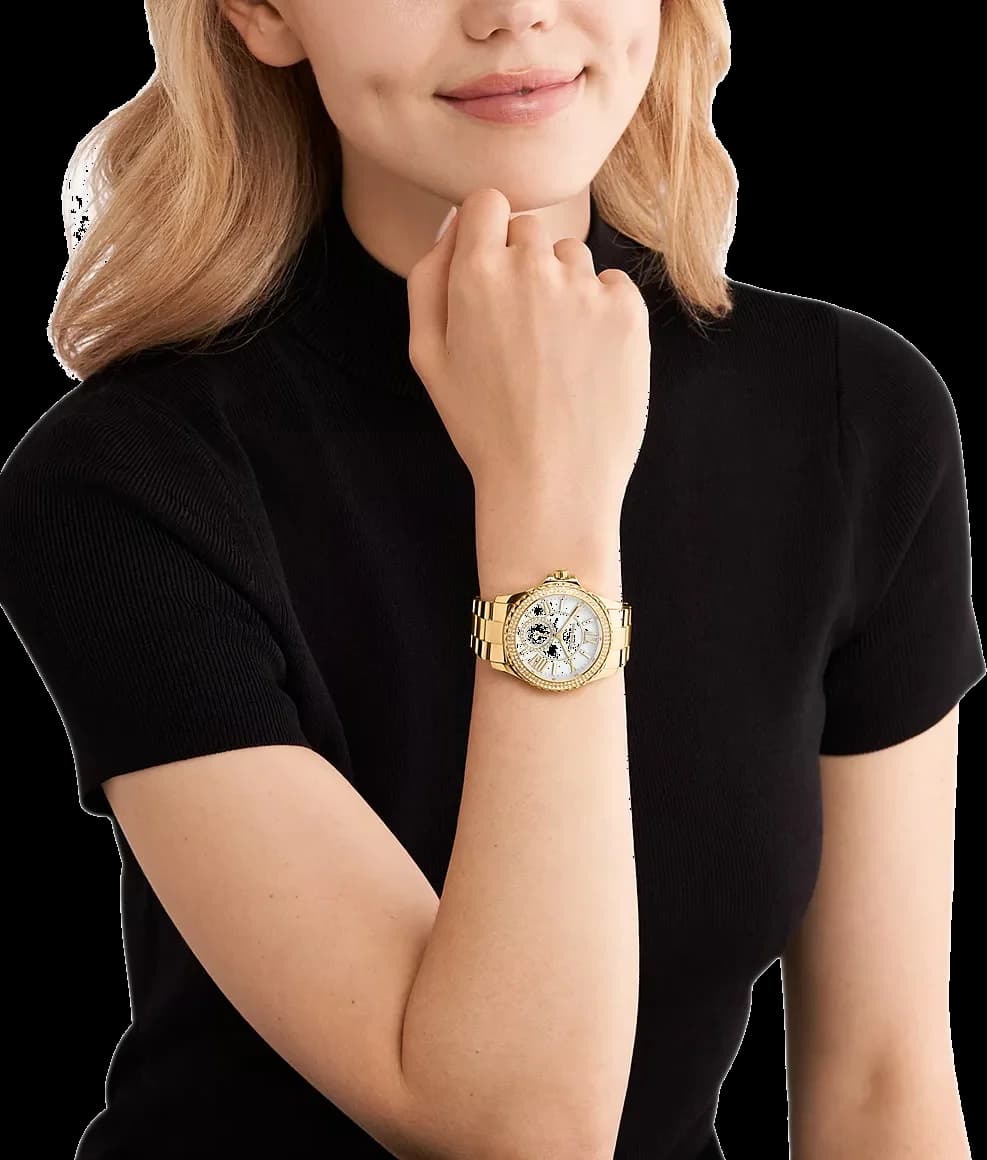 Montre femme Michael Kors Everest MK7401 bracelet en acier inoxydable doré vue 4