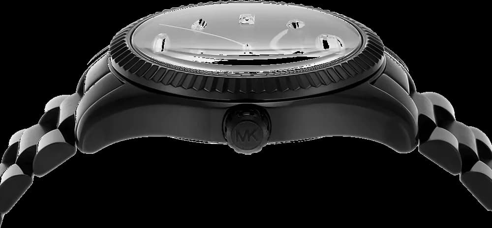 Montre Michael Kors MK7442 en Acier Inoxydable avec Cadran Noir Pavé de Cristaux vue 3