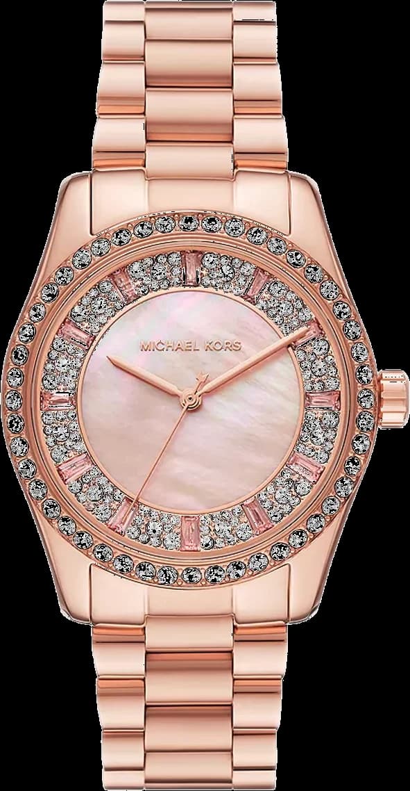 Montre Michael Kors Lexington MK7444 cadran pavé de cristaux en acier or rose