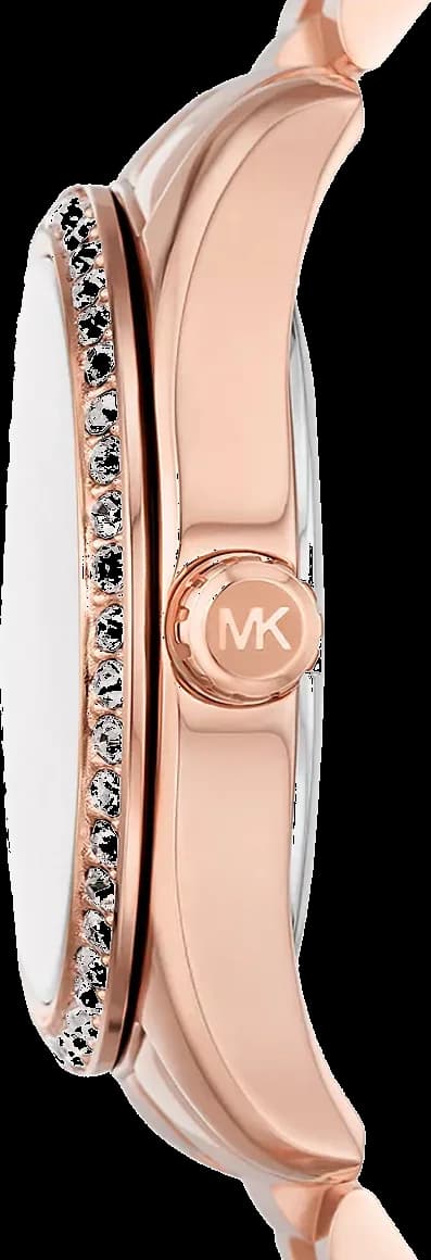 Montre Michael Kors Lexington MK7444 cadran pavé de cristaux en acier or rose vue 3