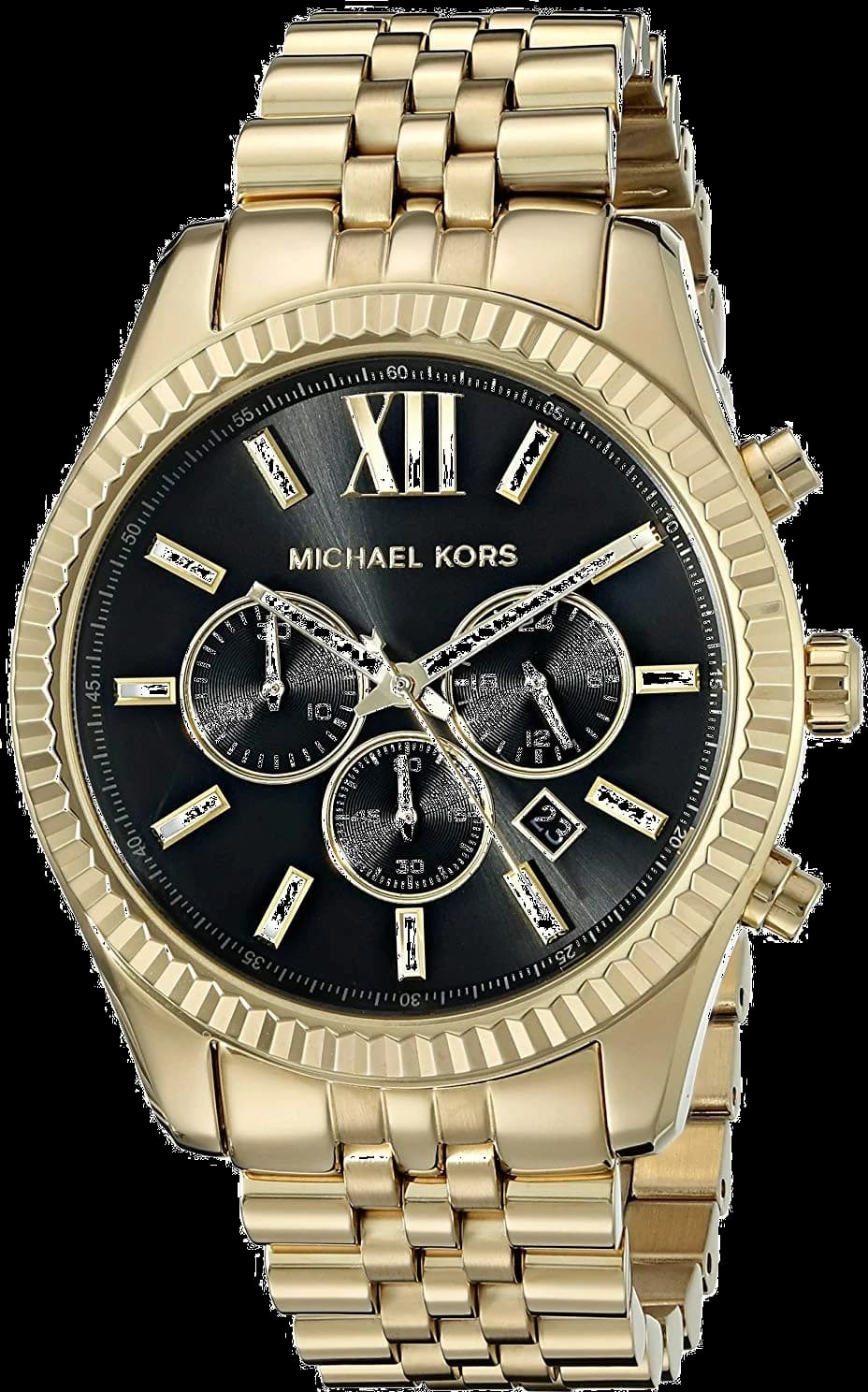 Montre Michael Kors MK8286 en Acier Doré avec Chronographe et Cadran Noir