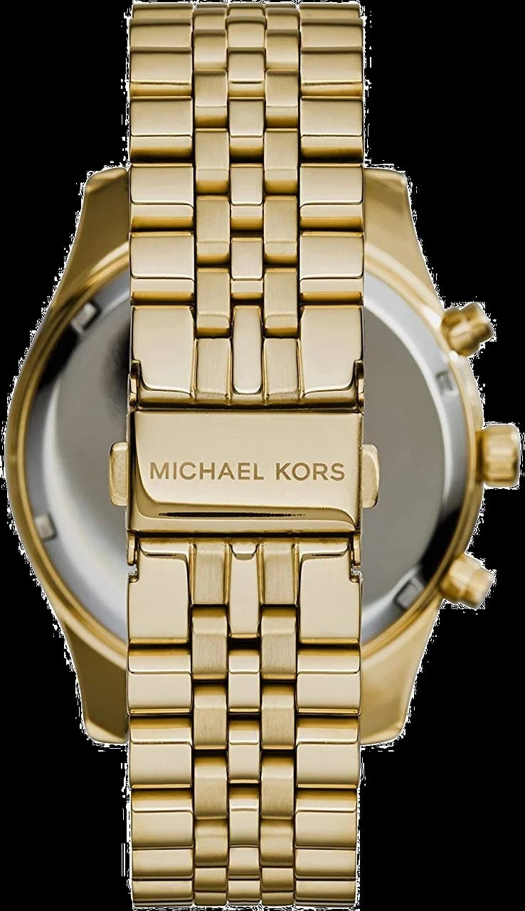 Montre Michael Kors MK8286 en Acier Doré avec Chronographe et Cadran Noir vue 3